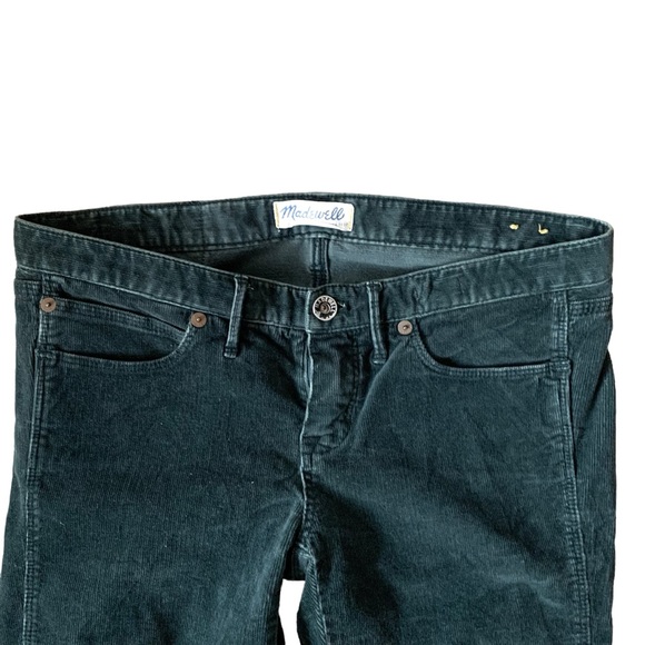 Madewell emerald green corduroy skinny low rise size 25 pants skinny ankle - Picture 4 of 8